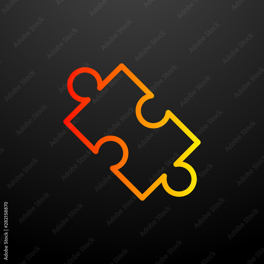 Poster puzzle nolan icon. elements of science set. simple icon for websites, web design, mobile app, info g