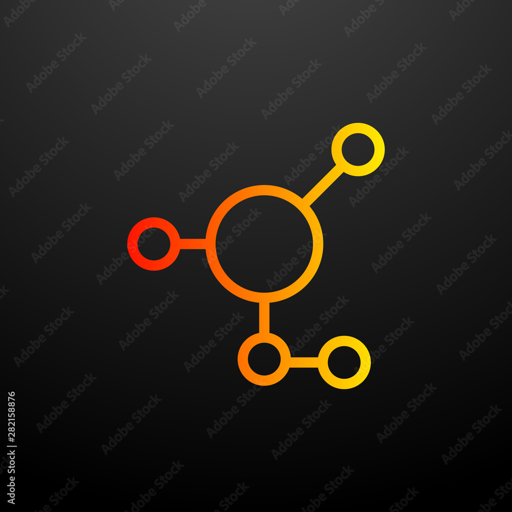 Poster molecular compound nolan icon. elements of science set. simple icon for websites, web design, mobile