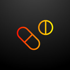 pills nolan icon. Elements of science set. Simple icon for websites, web design, mobile app, info graphics