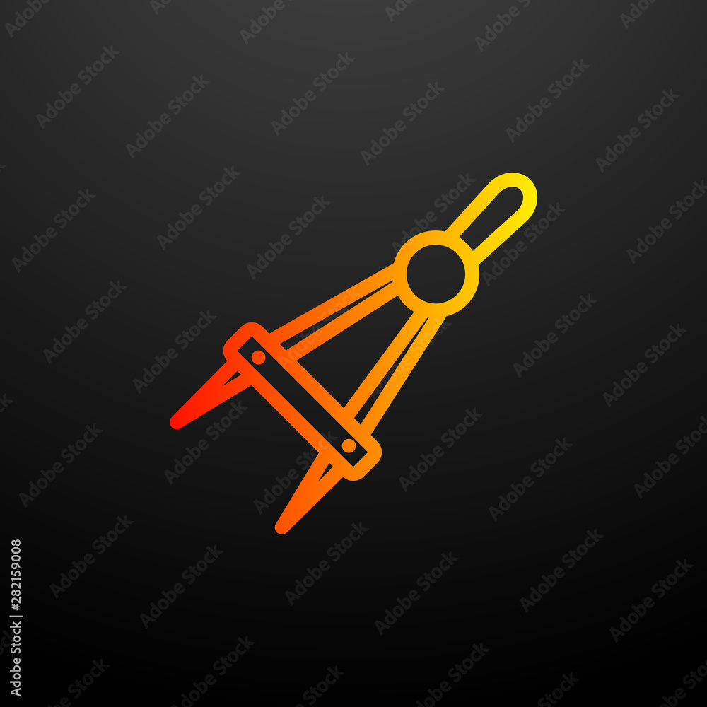 Poster compass nolan icon. elements of science set. simple icon for websites, web design, mobile app, info 