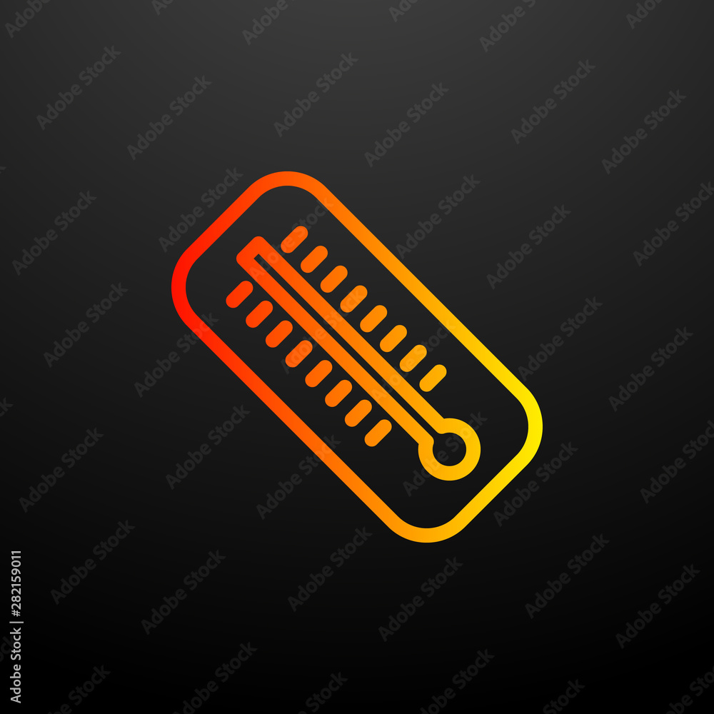 Poster mercury thermometer nolan icon. elements of science set. simple icon for websites, web design, mobil