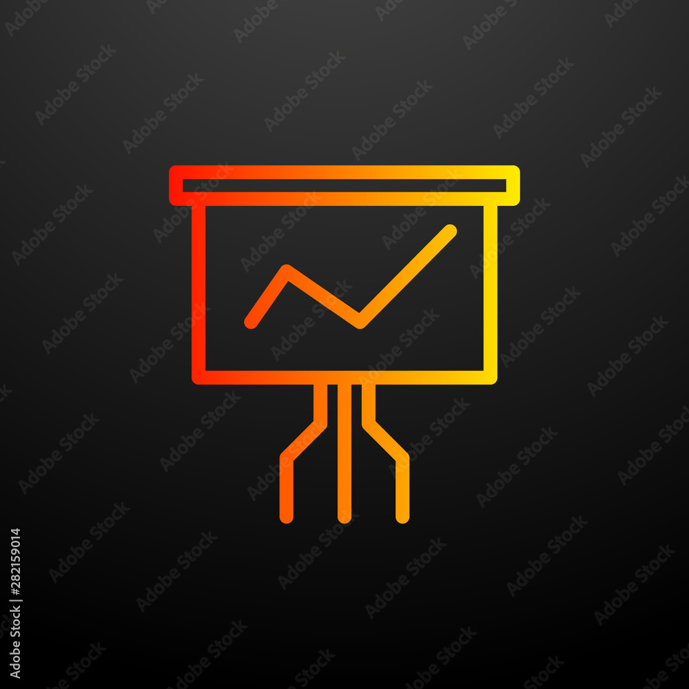 Poster presentation board nolan icon. elements of science set. simple icon for websites, web design, mobile