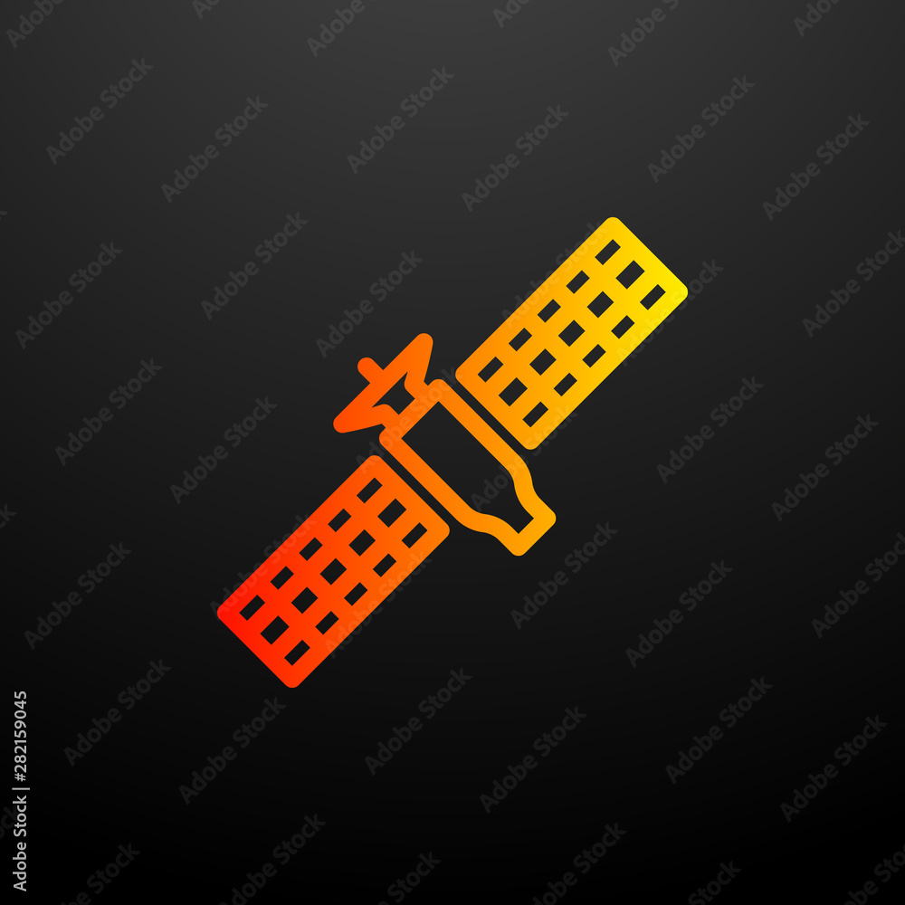Poster satellite nolan icon. elements of science set. simple icon for websites, web design, mobile app, inf