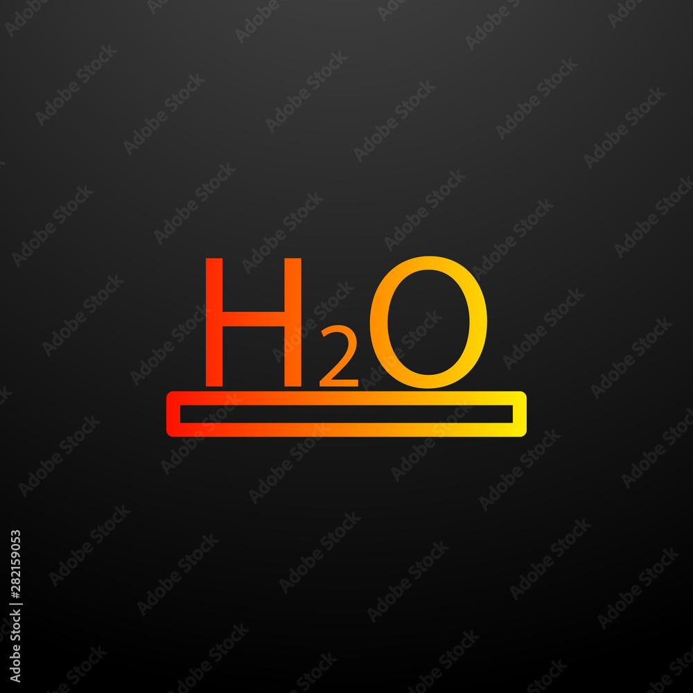 Poster water formula nolan icon. elements of science set. simple icon for websites, web design, mobile app,