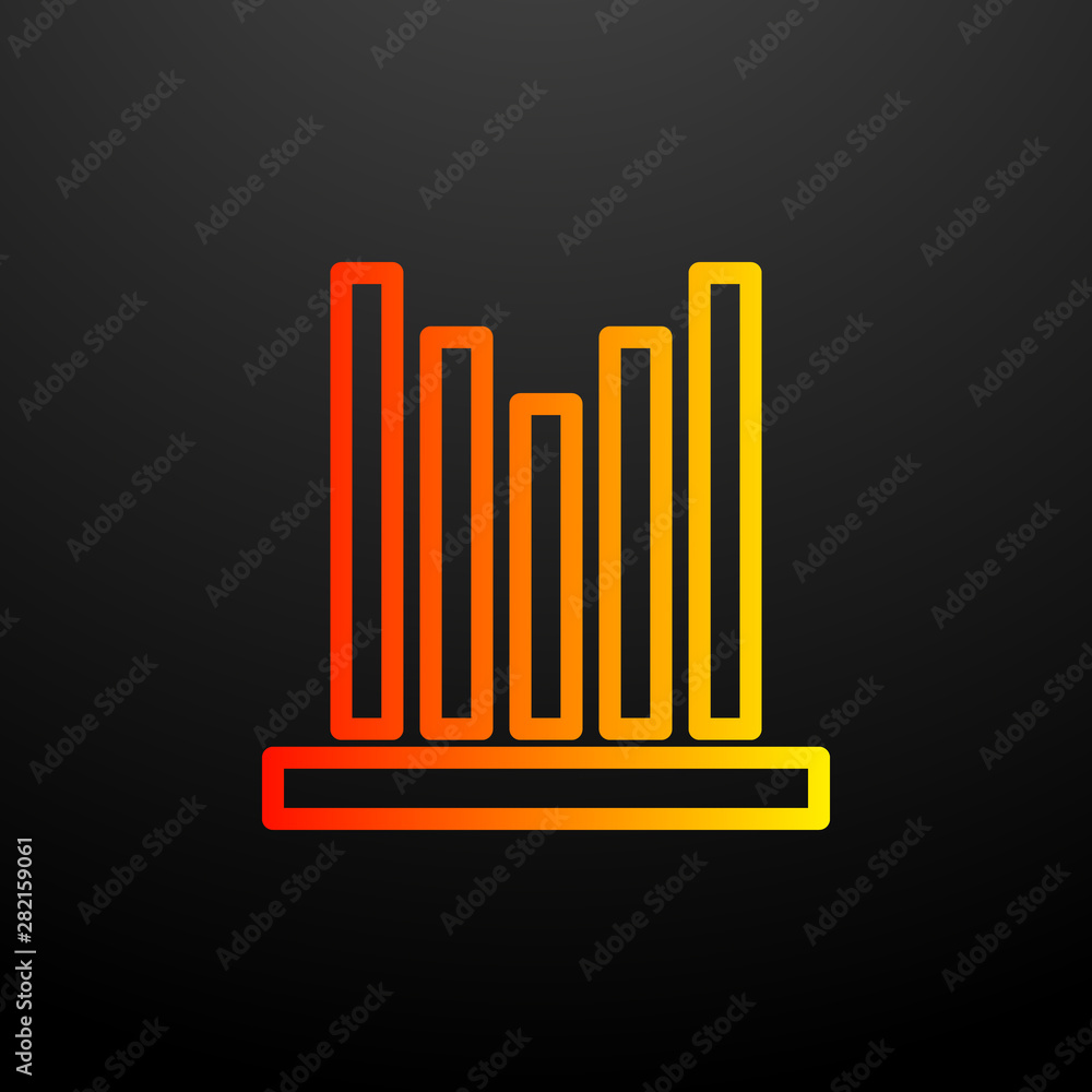 Aufkleber chart columns nolan icon. elements of science set. simple icon for websites, web design, mobile app,