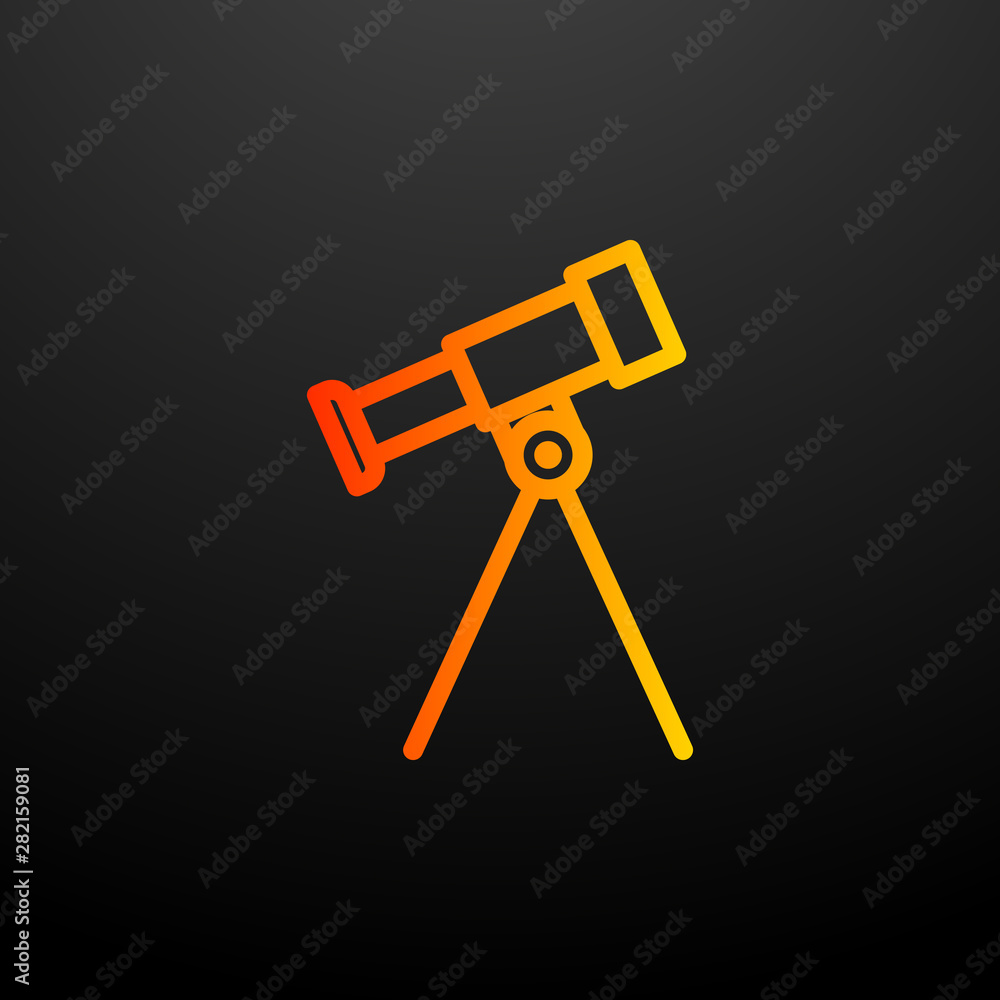 Poster telescope nolan icon. elements of science set. simple icon for websites, web design, mobile app, inf