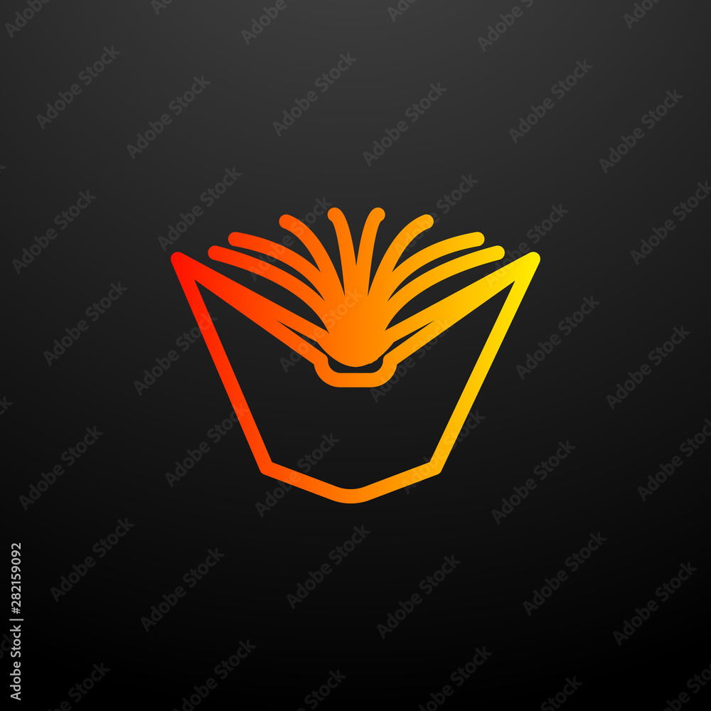 Poster open book nolan icon. elements of science set. simple icon for websites, web design, mobile app, inf