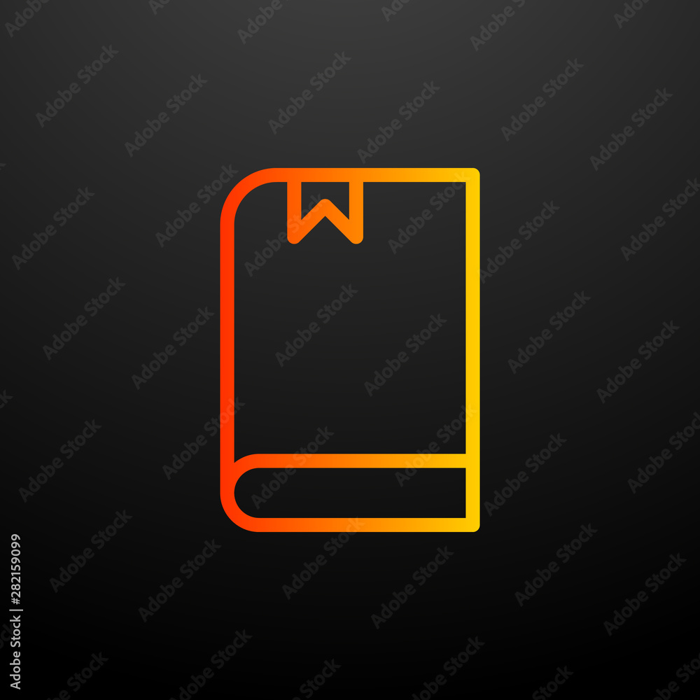 Poster book with a bookmark nolan icon. elements of science set. simple icon for websites, web design, mobi