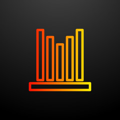 chart columns nolan icon. Elements of science set. Simple icon for websites, web design, mobile app, info graphics