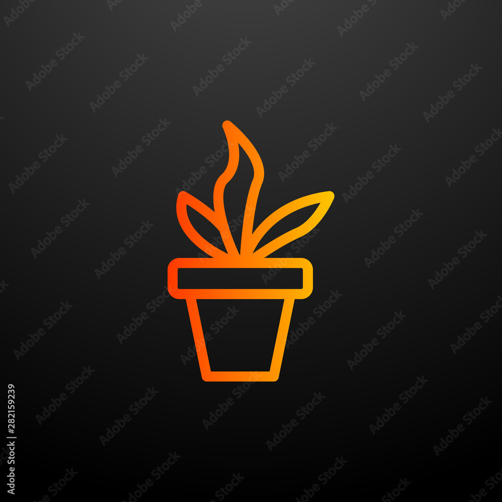 Poster plant in the pot nolan icon. elements of science set. simple icon for websites, web design, mobile a