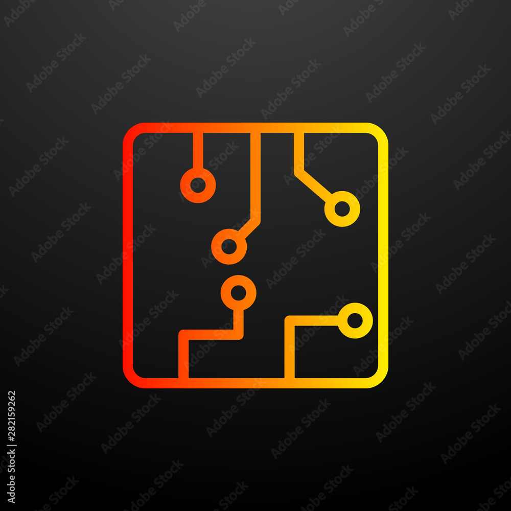 Poster chip nolan icon. elements of science set. simple icon for websites, web design, mobile app, info gra
