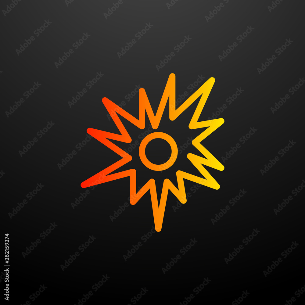 Poster the sun nolan icon. elements of science set. simple icon for websites, web design, mobile app, info 