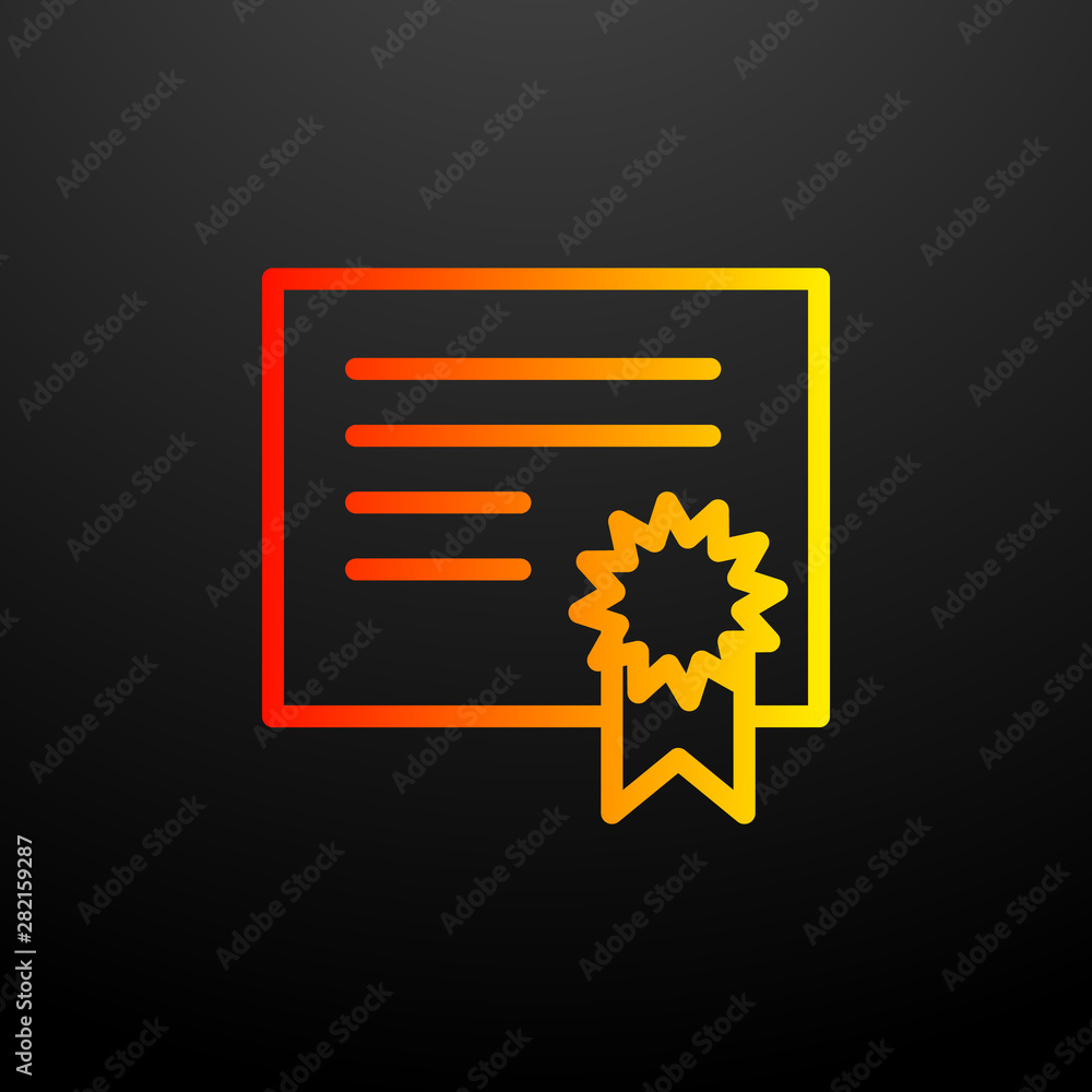 Poster certificate nolan icon. elements of science set. simple icon for websites, web design, mobile app, i