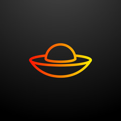 flying saucer nolan icon. Elements of science set. Simple icon for websites, web design, mobile app, info graphics