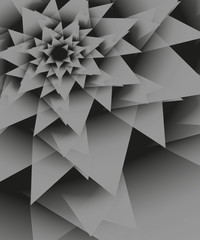 Abstract background of geometric shapes in degrade gray tones