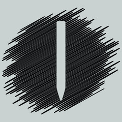 Pencil vector illustration in trendy flat design. For design, brand logo, background, wallpers and web. Different type with unique concept. Graphic set collection