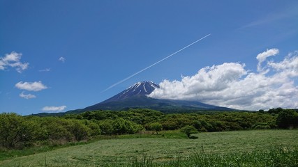 Fototapeta premium 富士山と青空