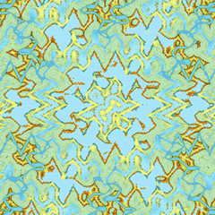 Vintage banner pattern with golden zigzag on light background