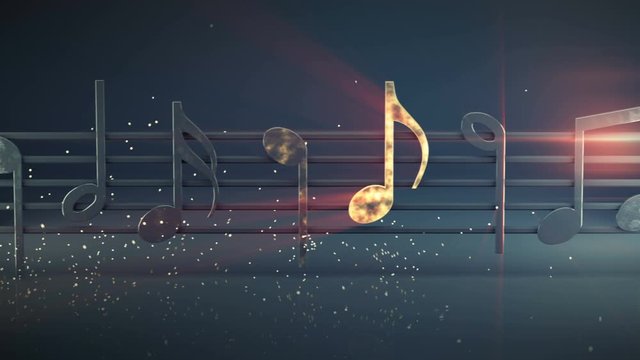 Shiny musical notes