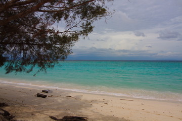Beach in Mantanani island, Sabah Malaysia. A famous island in Malaysia for tourism activites.