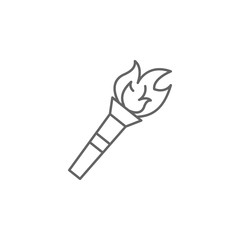Prehistoric torch icon. Element of prehistoric line icon