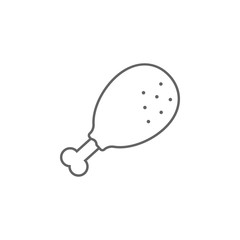 Prehistoric chicken leg icon. Element of prehistoric line icon