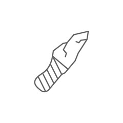 Prehistoric stone knife icon. Element of prehistoric line icon