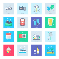 Tourism, Travel, Summer Icons Pack