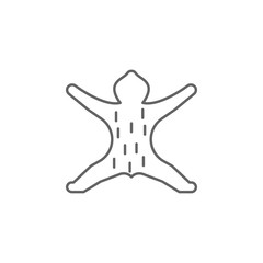 Prehistoric animal skin icon. Element of prehistoric line icon