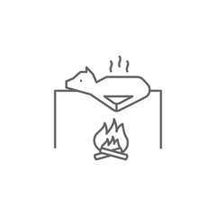 Prehistoric cooking icon. Element of prehistoric line icon