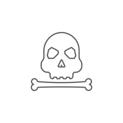 Prehistoric human skull icon. Element of prehistoric line icon