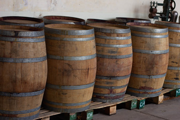 Fototapeta premium old wooden barrels