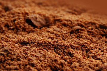 close up of chocolate texture