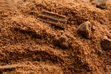 close up of chocolate texture