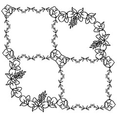 Concept invitation card, with shape bouqet frame very beautiful. Vector