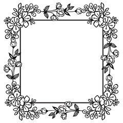 Feature of flower frame, on a white backdrop, ornate pattern elegant, for style of various card. Vector