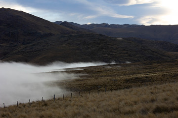 fog in mountais