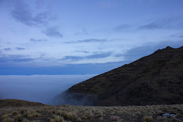Fototapeta na wymiar fog in mountais