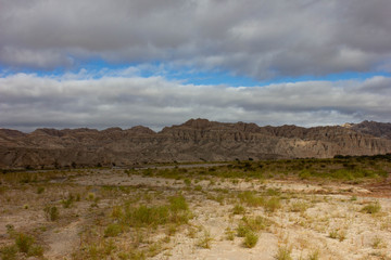 landscape with mountains and clouds