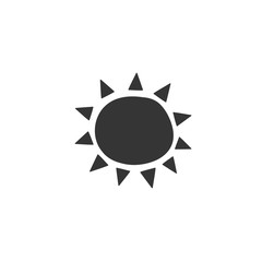 Vector drawing of the sun in the style of a doodle. A symbol of sunny weather. Illustration by hand
