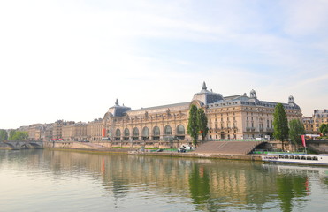 Fototapeta na wymiar Seine river cityscape Paris France