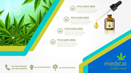 Cannabis or marijauna medical poster desing.