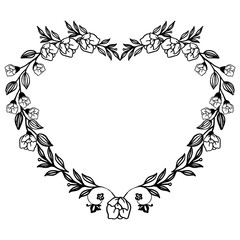 Invitation card and greeting card design, with drawing leaf flower frame beautiful. Vector