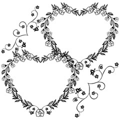 Simple wreath frame, space for your text, for ornate of card. Vector