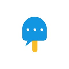 Bubble Chat Communication Message Conversation Technology Isolated Logo Vector 