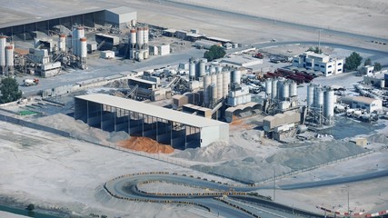 Landscape view on industrial area