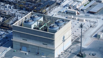 Aerial view on construction area