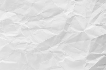 White crumpled recycled paper texture background for business communication and education design.
