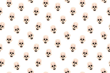 skulls pattern on a white background