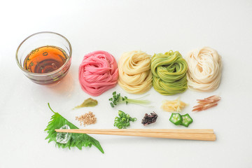 そうめん　japanese summer thin noodles (somen) 